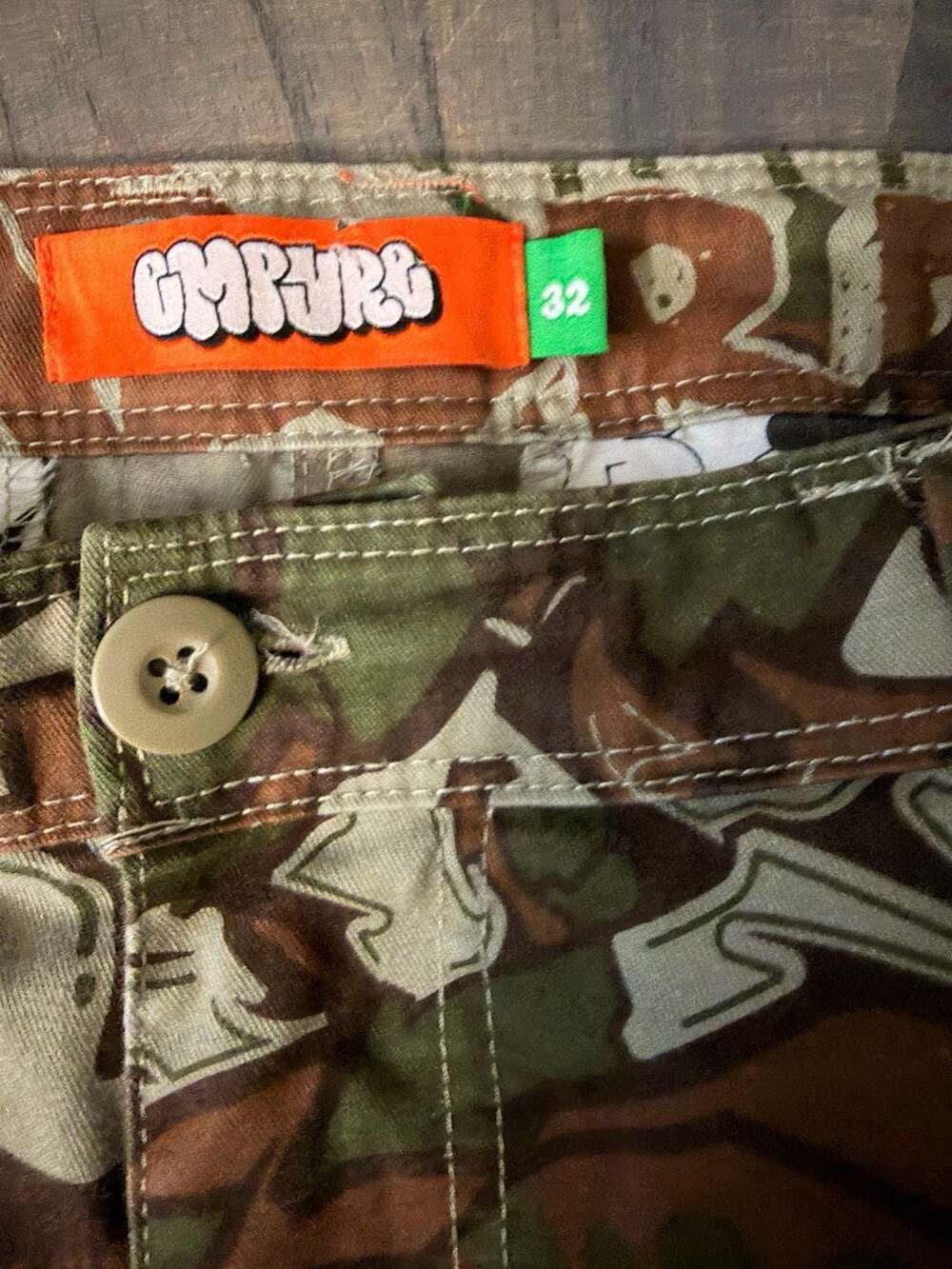 Empyre Ultra Loose Handstyle Cargo Camo Skate Pants Size 32 - Picture 3 of 5